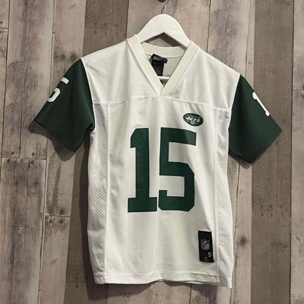 Nike Kids Green and White Jersey